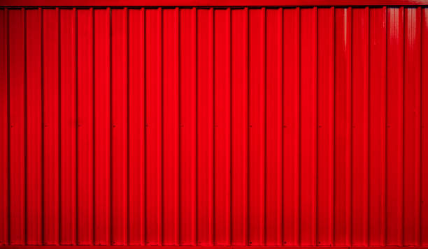 Red box container striped line background stock photo