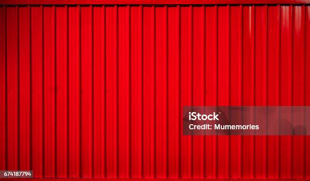 Red Box Container Striped Line Background Stock Photo - Download Image Now - Container, Cargo Container, Red