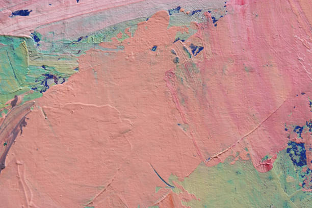 istock Multicolored oil paint texture . Abstract art background. Acrylic on canvas. Rough brushstrokes of paint. 674190776