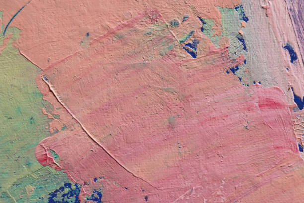 istock Multicolored oil paint texture . Abstract art background. Acrylic on canvas. Rough brushstrokes of paint. 674191038