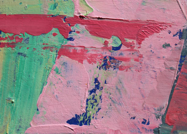 istock Multicolored oil paint texture . Abstract art background. Acrylic on canvas. Rough brushstrokes of paint. 674191080
