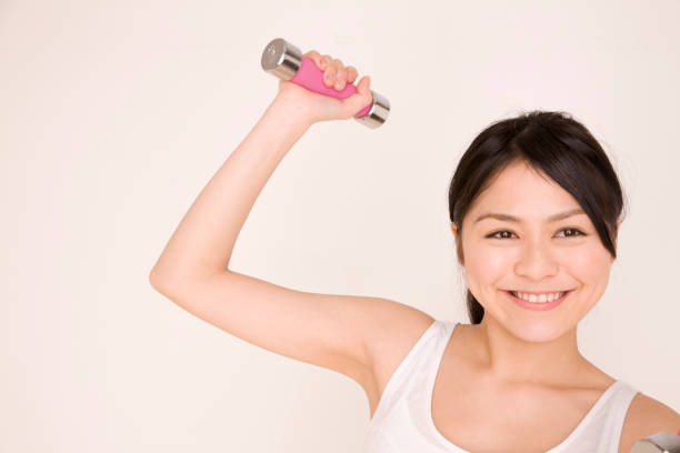 istock Women having the dumbbell 674191126