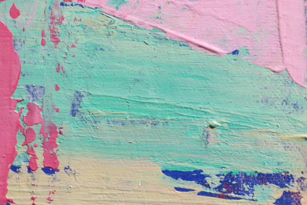 istock Multicolored oil paint texture . Abstract art background. Acrylic on canvas. Rough brushstrokes of paint. 674192082