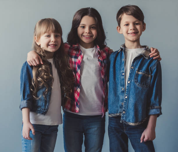 istock Happy stylish kids 674205734
