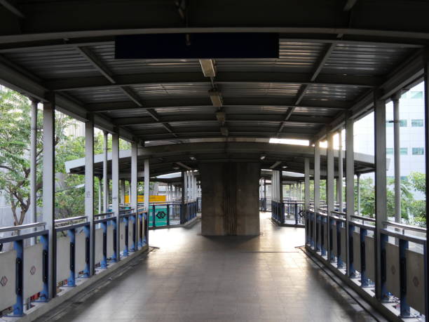 istock Accessway to BTS Sala Daeng station in the morning 674237822