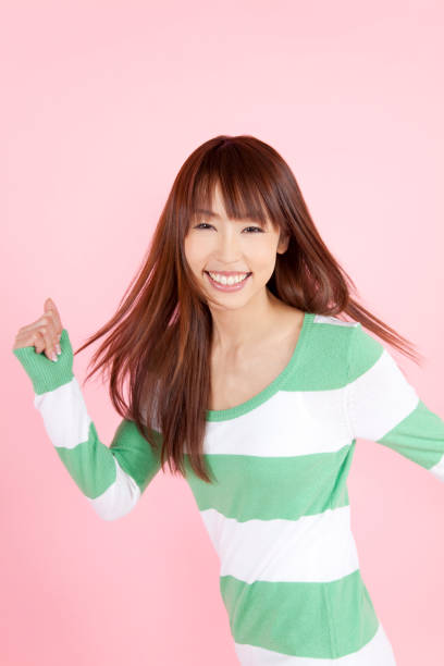 istock Women looked back with a smile 674244706