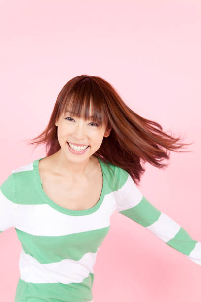 istock Women looked back with a smile 674244762