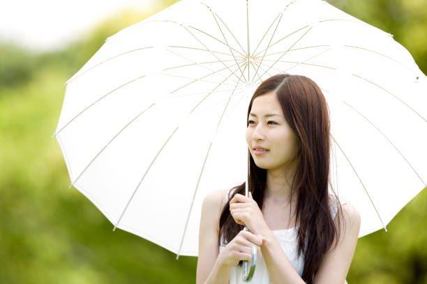 istock Woman with a parasol 674245388