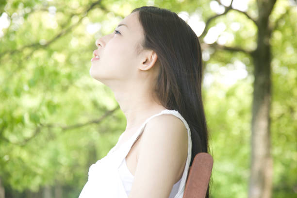 istock Woman sits on a Chair 674245610