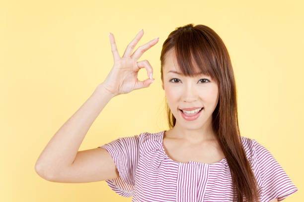 istock Women make the finger circle 674245706