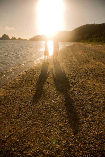istock Couples tie the hands on the beach in the evening silhouette and shadow 674258050