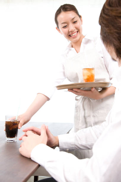 istock Iced coffee to the customers a sales clerk 674265244