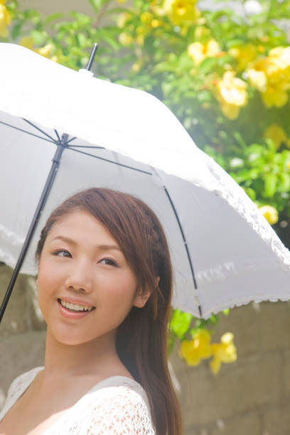 istock Women walking with parasol 674265638
