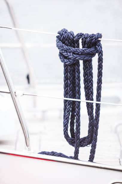 istock Old fashioned harbor marina sailboat ropes 674279186