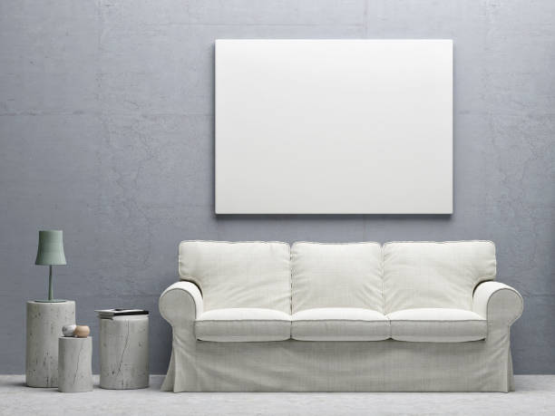 istock White poster living room concept design interior 674284836