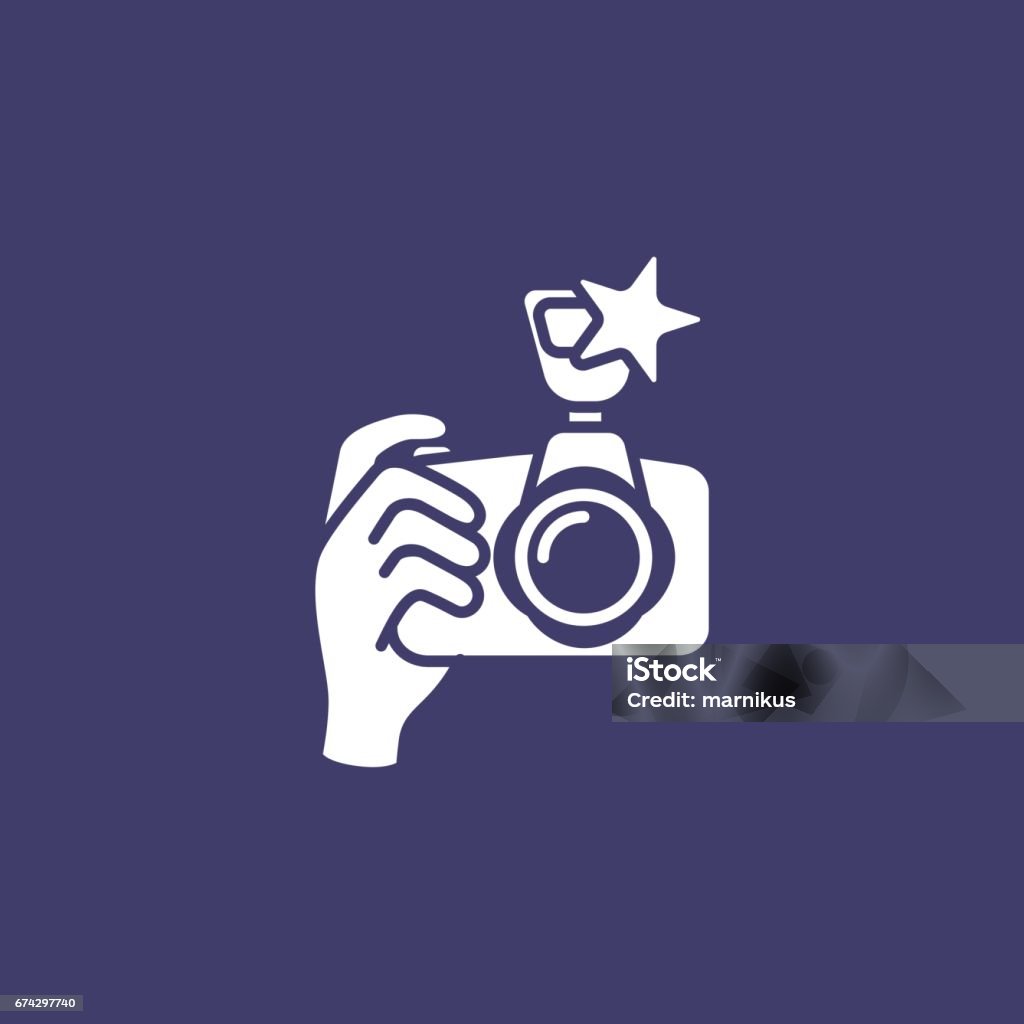 Digital Photo Camera In Hand Stock Illustration - Download Image Now ...