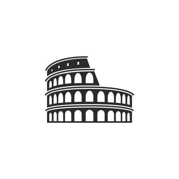 roma'daki colosseum - lazio stock illustrations