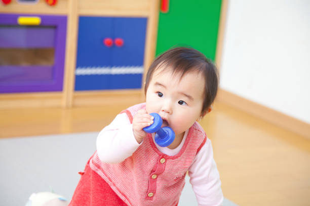 istock Female infant toys to bite. 674302218