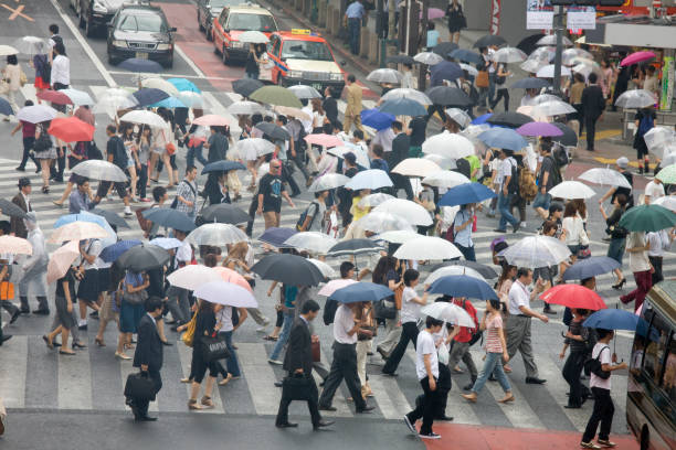 istock People cross the pedestrian crossing 674302798