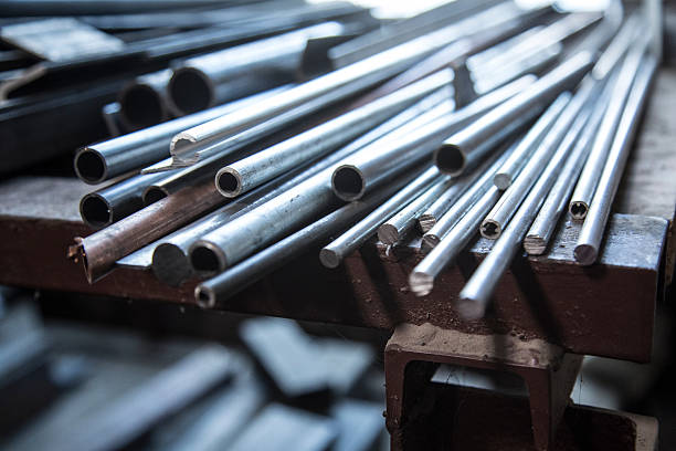 istock Metal Pipes And Girders At Construction Site 674316333