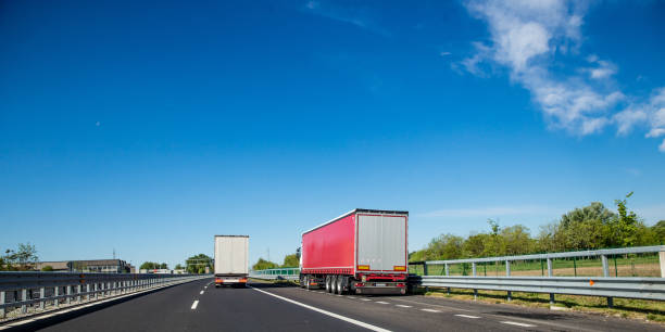 istock Refrigerated Truck driving on Highway 674322046