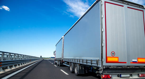 istock Refrigerated Truck driving on Highway 674322066