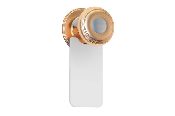 istock Blank sign on the door handle, 3D rendering 674322486