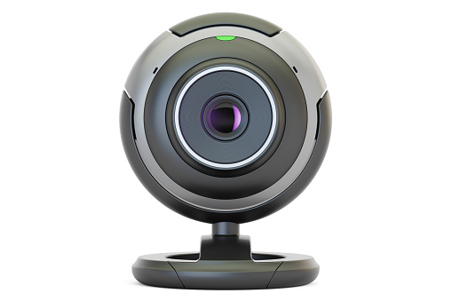 Webcam, 3D rendering isolated on white background