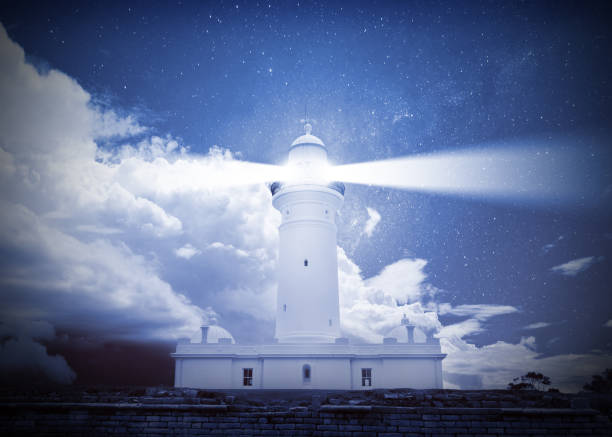 istock Lighthouse and bad weather in background 674334694
