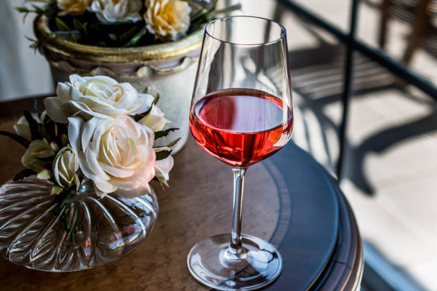 istock Rose Wine with flowers (natural light). 674341578