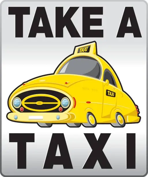 Vector illustration of Taxi banner