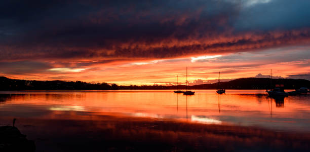 istock Spectacular Daybreak Waterscape over the Bay 674355374