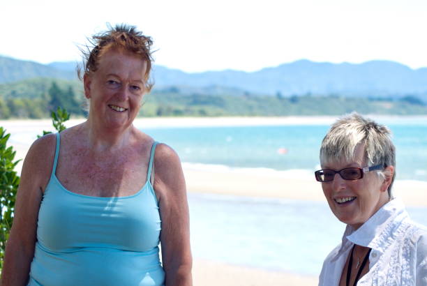 istock Smiling Senior Ladies at the Beach 674391454