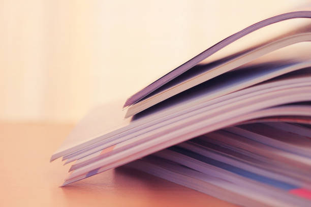 istock Magazine pages up close, vintage and retro style 674399946