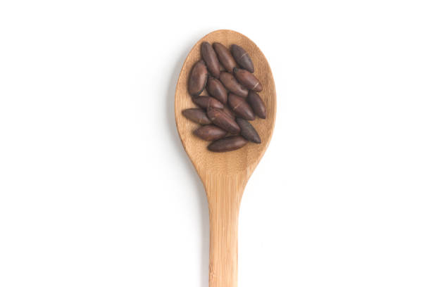 istock Brazilian Castanha de Baru Nut into a spoon 674400142