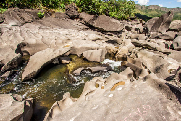 Waterfall Moon Valley, Chapada dos Veadeiros, Goias, Brazil.