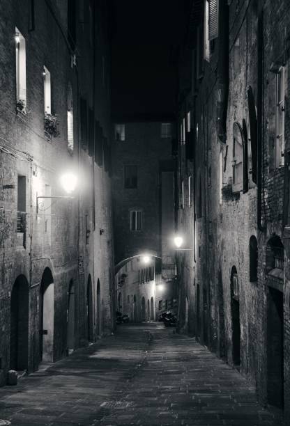 istock Siena street night view 674407900