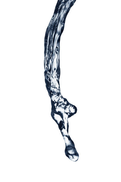 istock Blue water splash isolated on white background 674410766