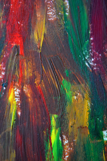 istock Brush strokes multicolored oil paint 674416712