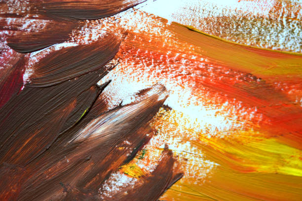 istock Brush strokes multicolored oil paint 674417132