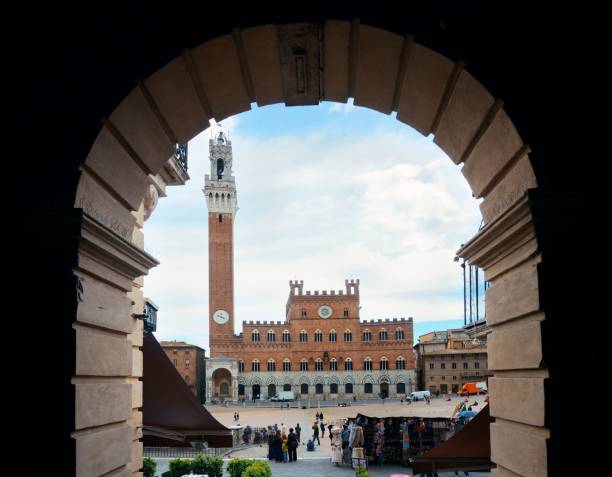 istock Siena City Hall Bell Tower archway 674417292