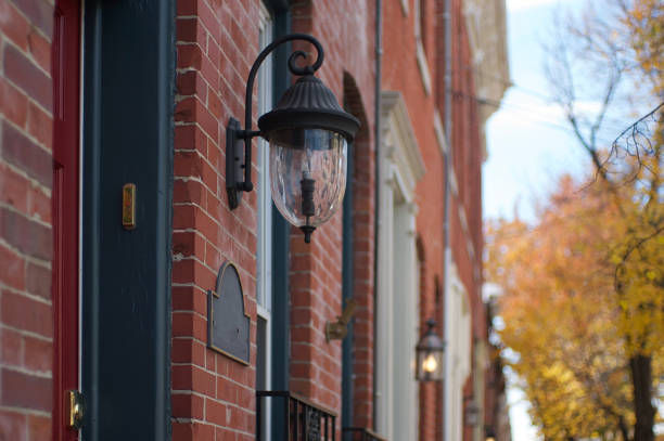 istock Rowhouse Porches in Autumn 674417968