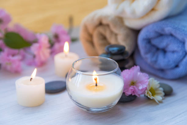 istock spa with candle and flower 674434702