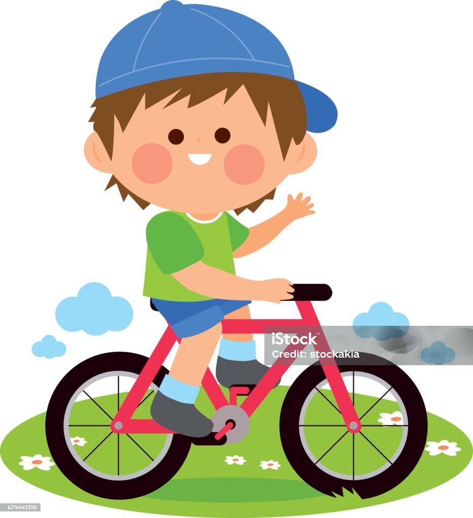 Por separado infinito Algún día Ilustración de Niño Manejando Una Bicicleta En El Parque y más Vectores  Libres de Derechos de Aire libre - Aire libre, Andar en bicicleta, Bicicleta  - iStock