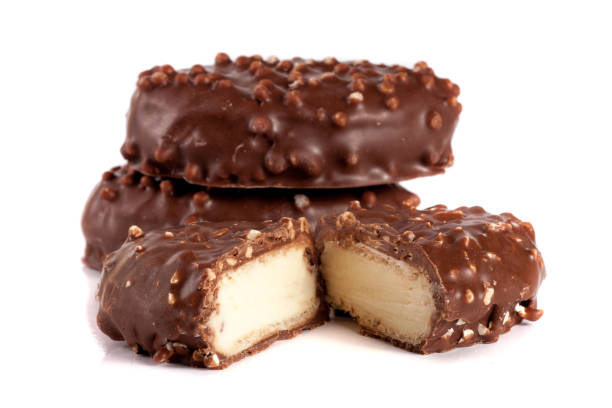 istock chocolate candy with white filling isolated on white background 674453274
