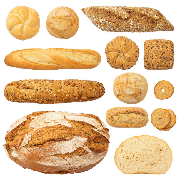 istock Bread and Bakery Products Isolated on White 674453482
