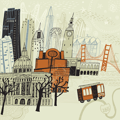 Vector Illustration of San Francisco USA