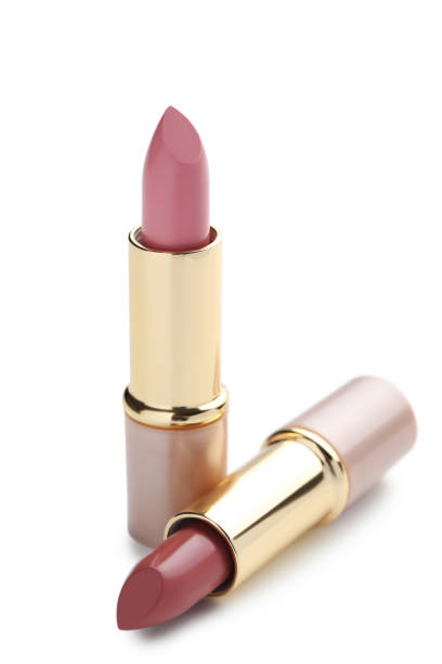 istock Colorful lipsticks isolated on a white 674468572