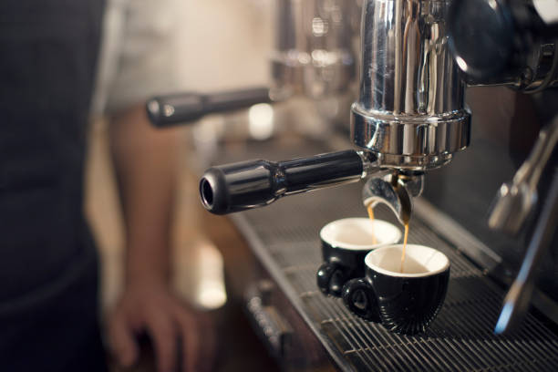 istock Coffee Machine Barista Grinder Steam Cafe Concept 674470004