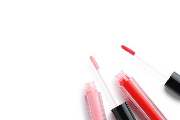 istock Colorful lip gloss isolated on a white background 674473722